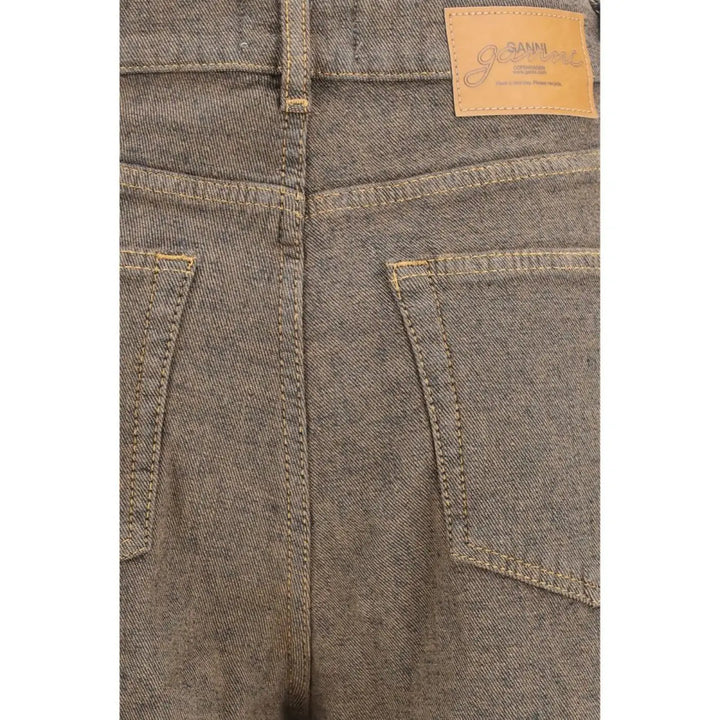 Ganni Brown Cotton Relaxed Fit Jeans