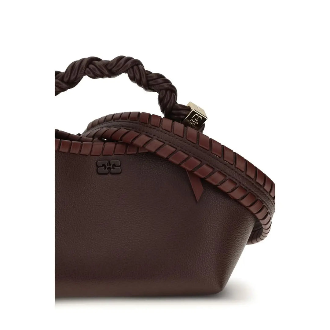 Ganni Brown Recycled Leather Handbag