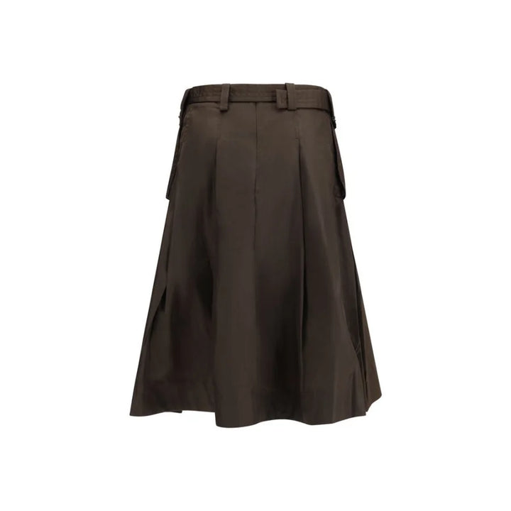 Ganni Brown Recycled Polyamide Long Skirt