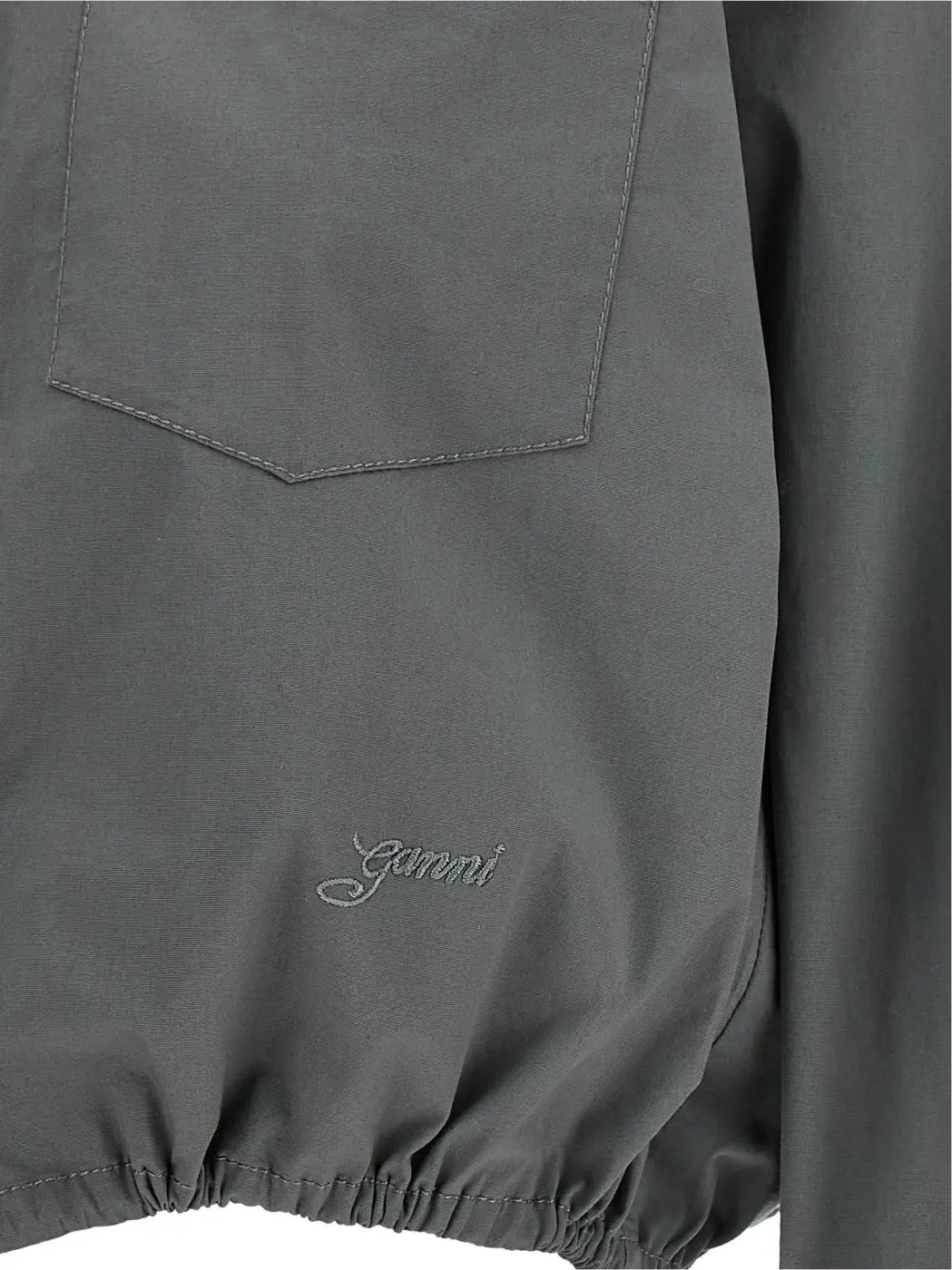 Ganni Gray Cotton Blouse