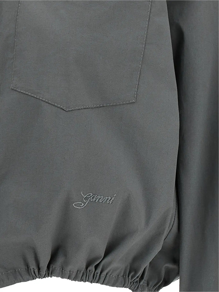 Ganni Gray Cotton Blouse