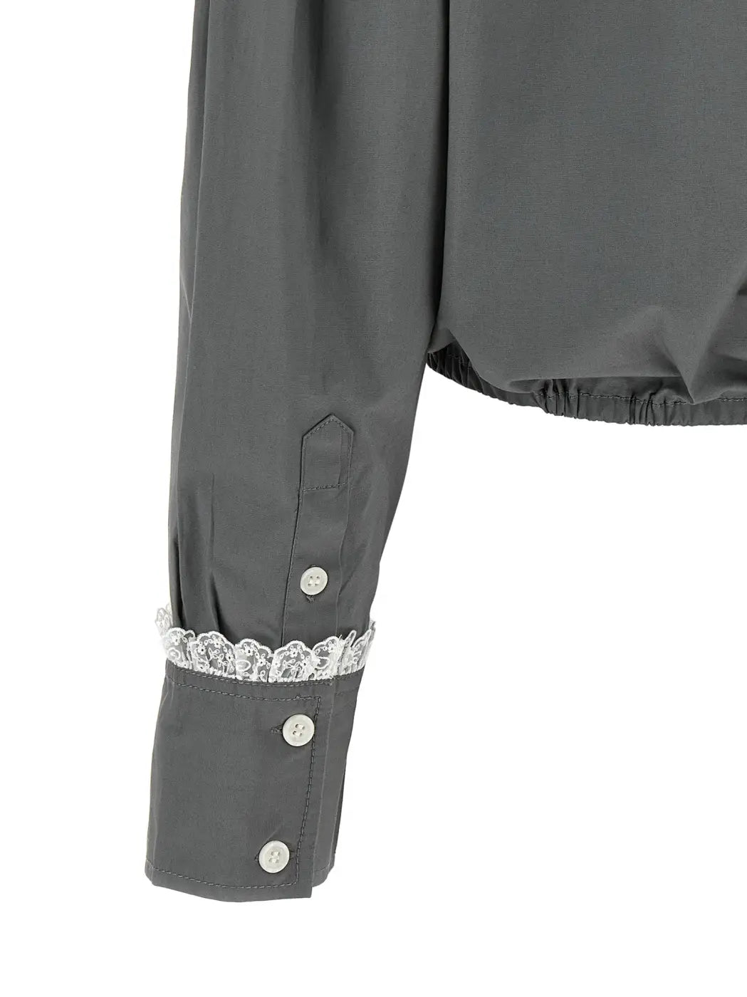 Ganni Gray Cotton Blouse