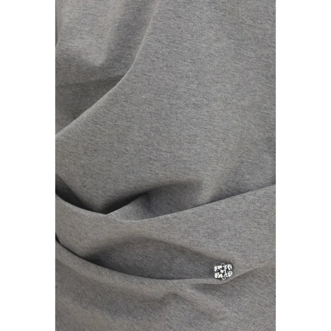 Ganni Gray Cotton Long Sleeve T-shirt