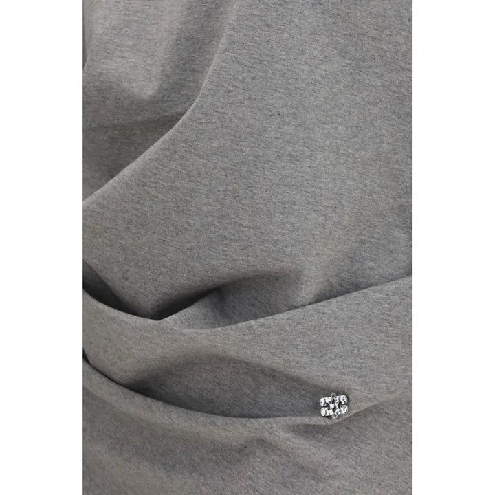 Ganni Gray Cotton Long Sleeve T-shirt