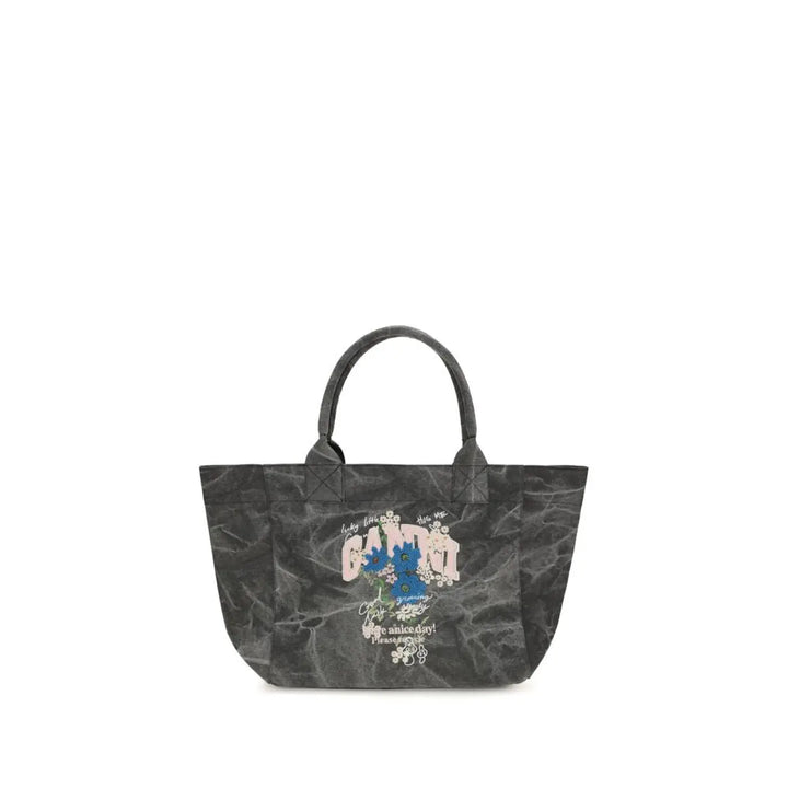 Ganni Gray Cotton Shoulder Bag
