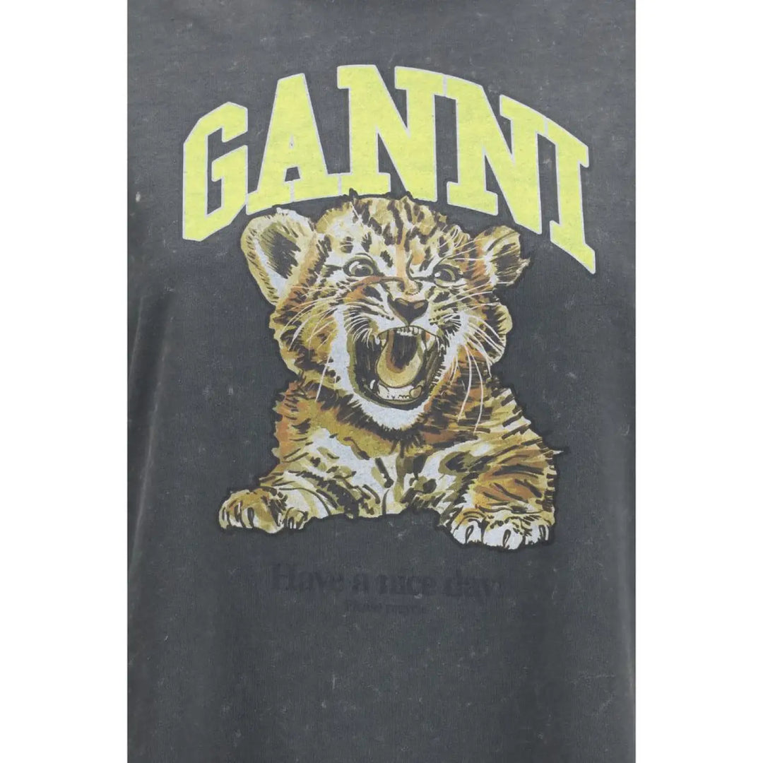 Ganni Gray Cotton Sportswear