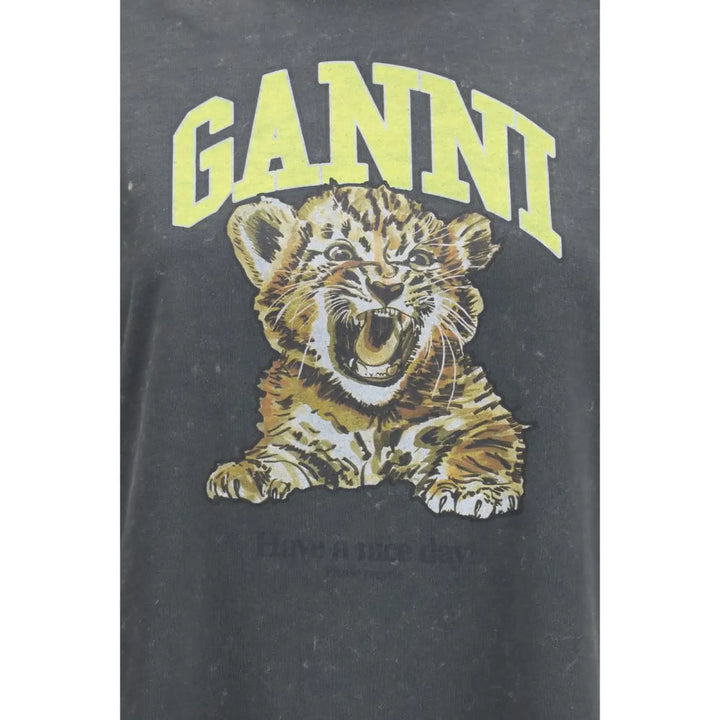 Ganni Gray Cotton Sportswear