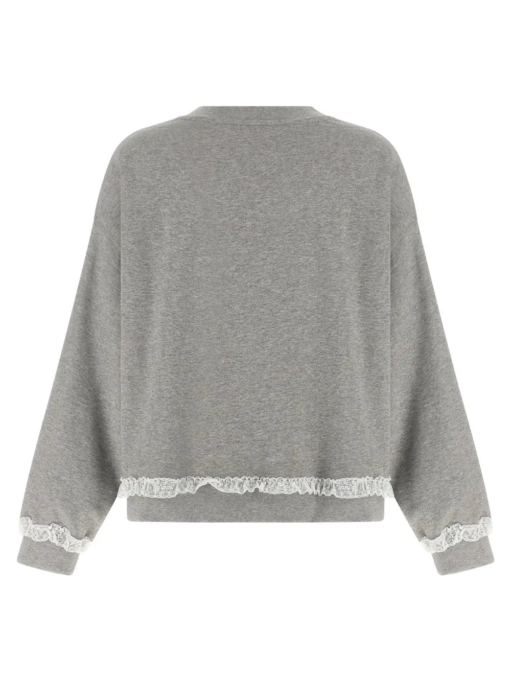Ganni Gray Organic Cotton Sweatshirt