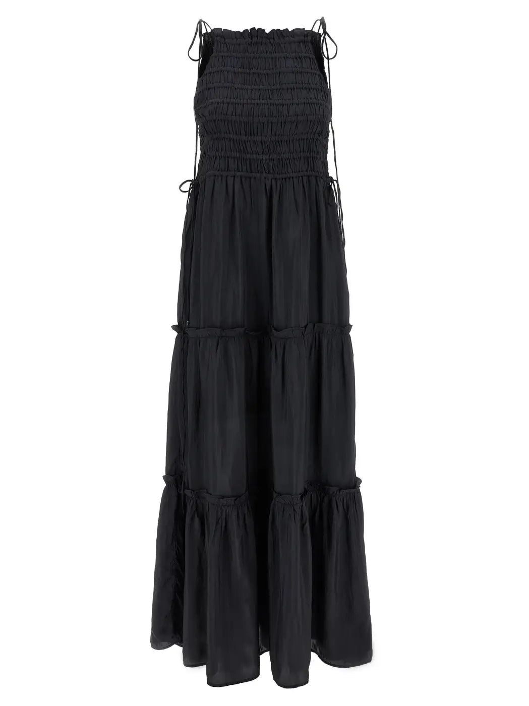 Ganni Gray Viscose Long Dress