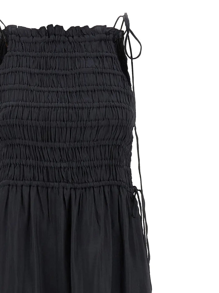 Ganni Gray Viscose Long Dress