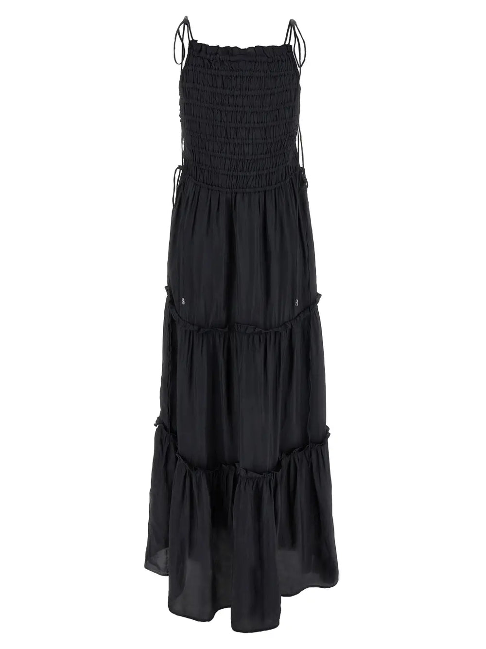 Ganni Gray Viscose Long Dress