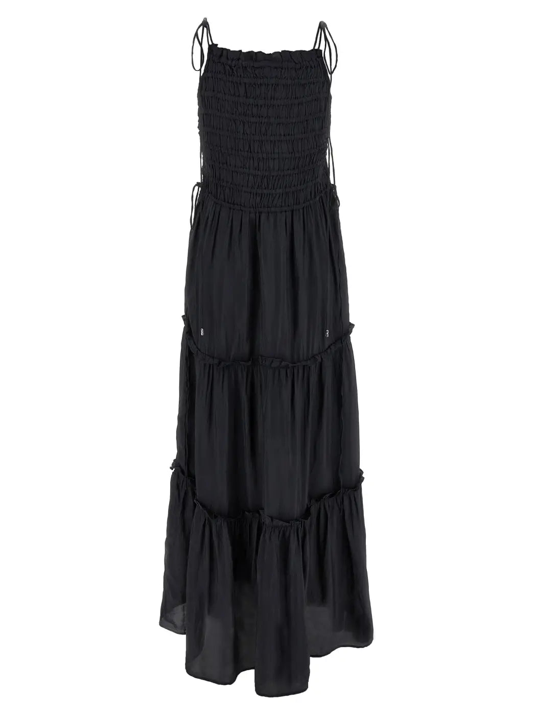 Ganni Gray Viscose Long Dress