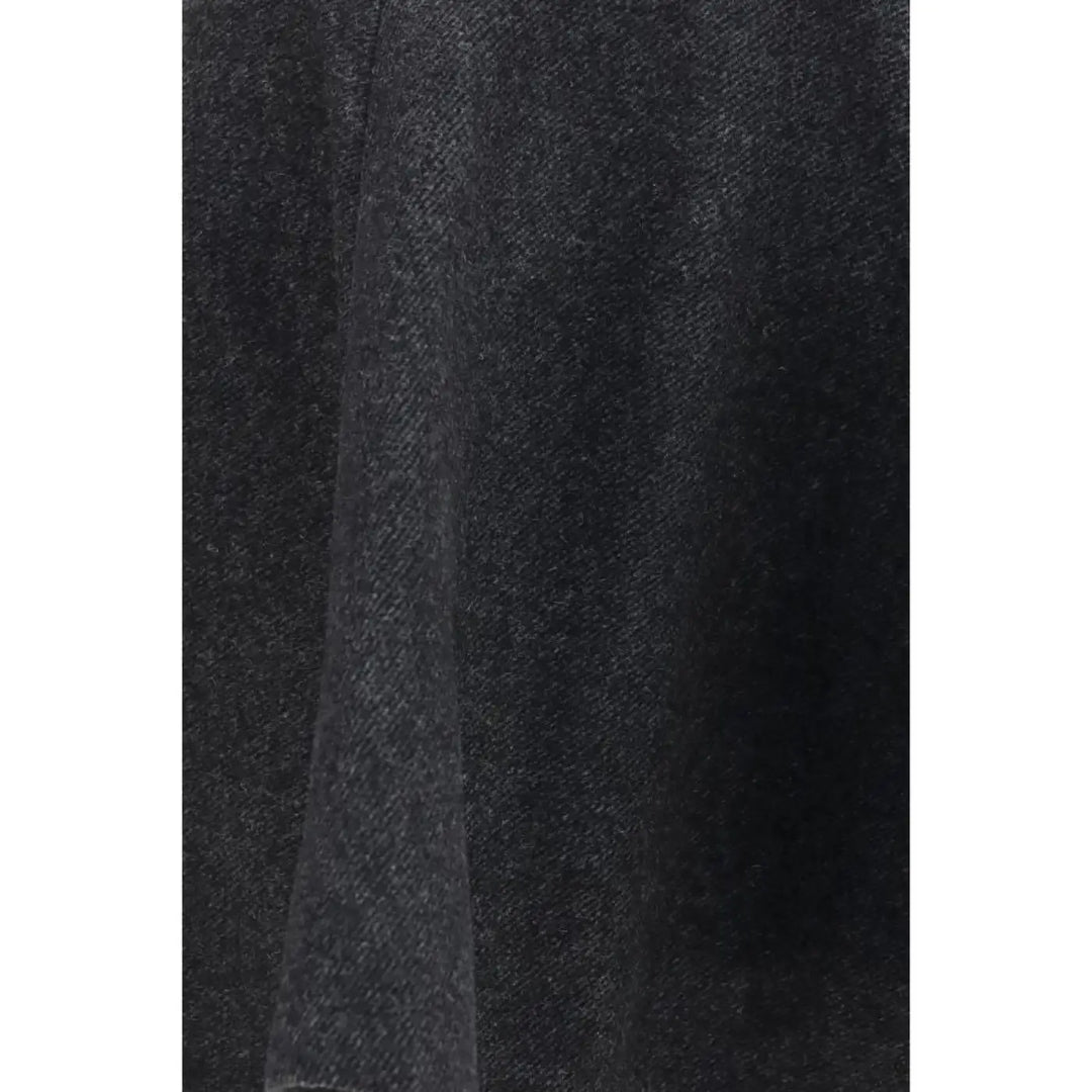 Ganni Gray Wool Oves Aries Midi Skirt