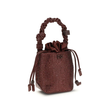 Ganni Mini Bou Buckle Bag with Rhinestones in Recycled Polyester