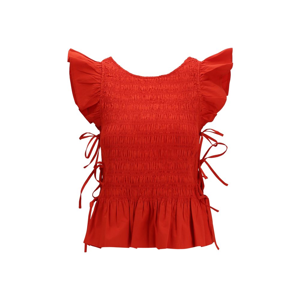 Ganni Blouses - Women’s Multicolor Cotton Blouse