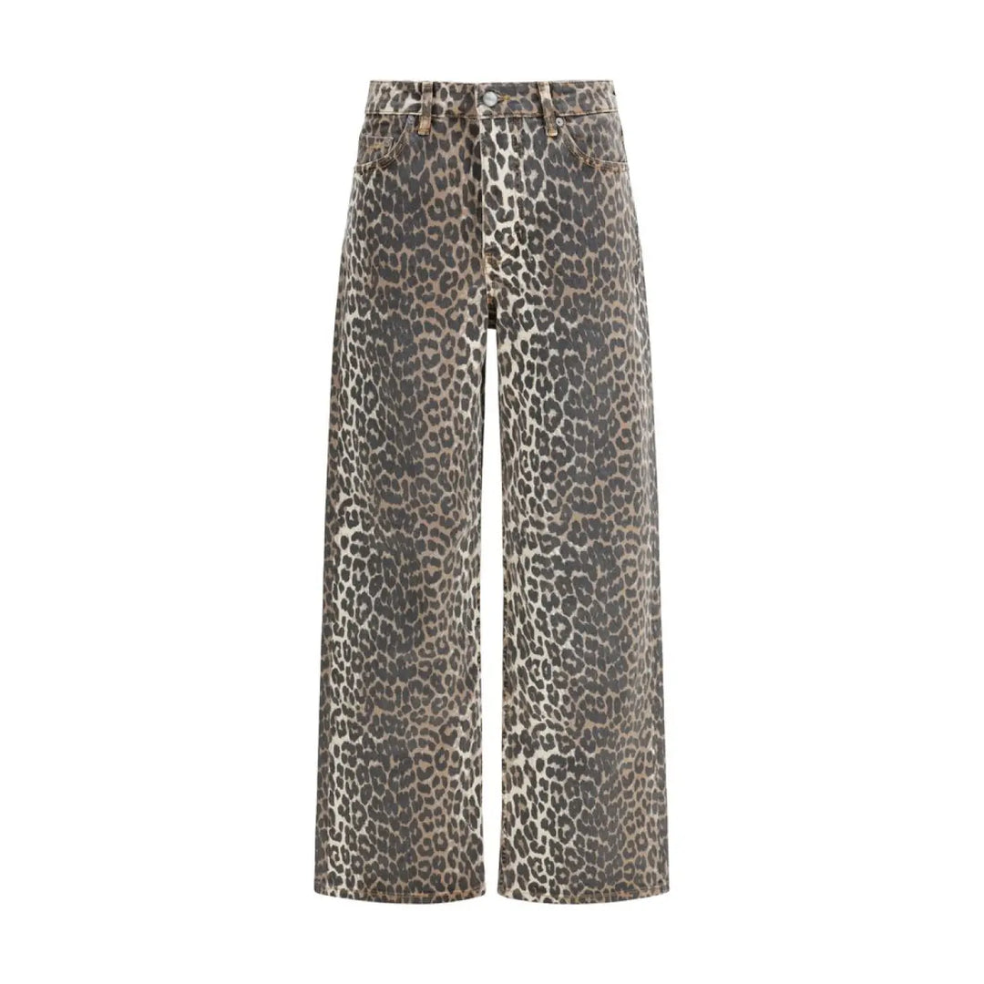 Ganni Multicolor Cotton Relaxed Fit Jeans