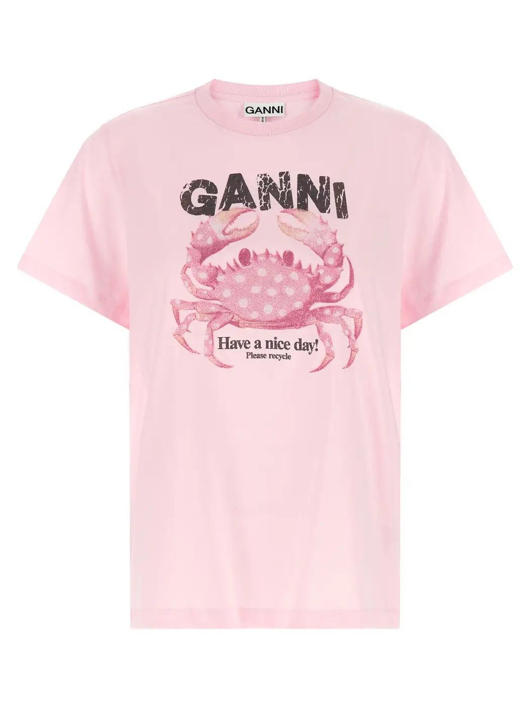 Ganni Multicolor Organic Cotton T-shirt