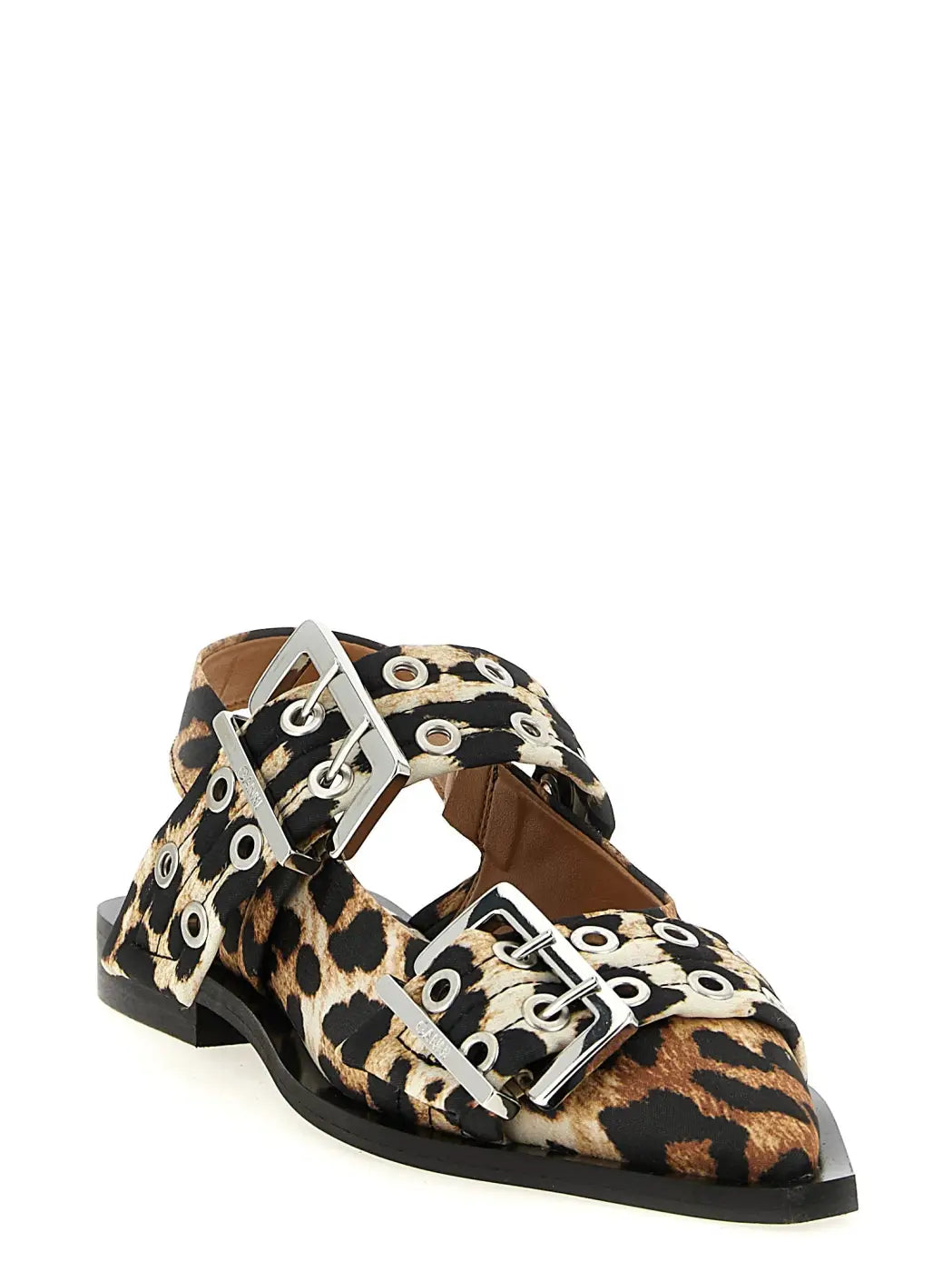 Ganni Multicolor Polyester Ballet Flats