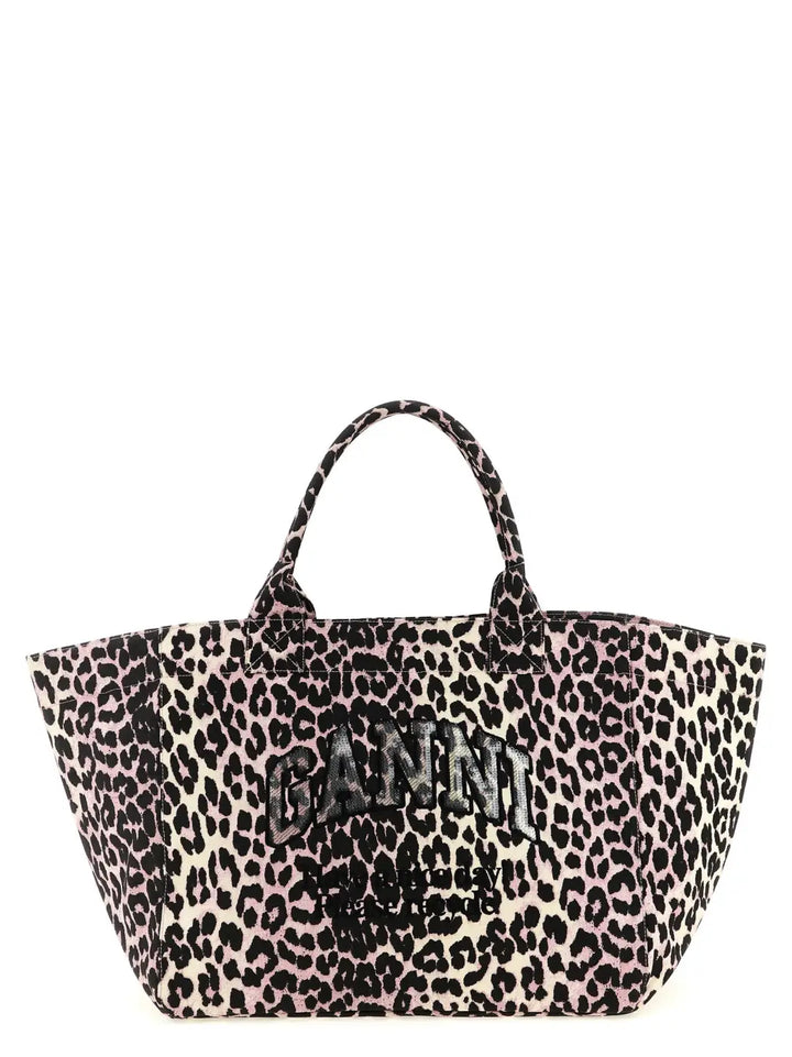 Ganni Multicolor Recycled Cotton Tote Bag