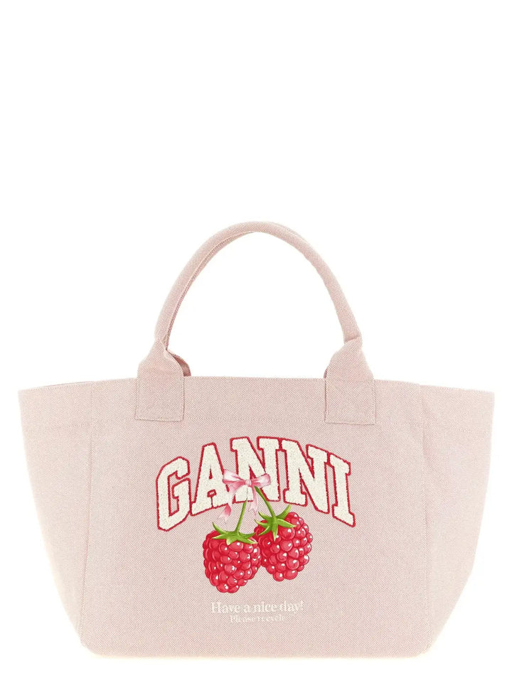 Ganni Multicolor Recycled Polyester Tote Bag