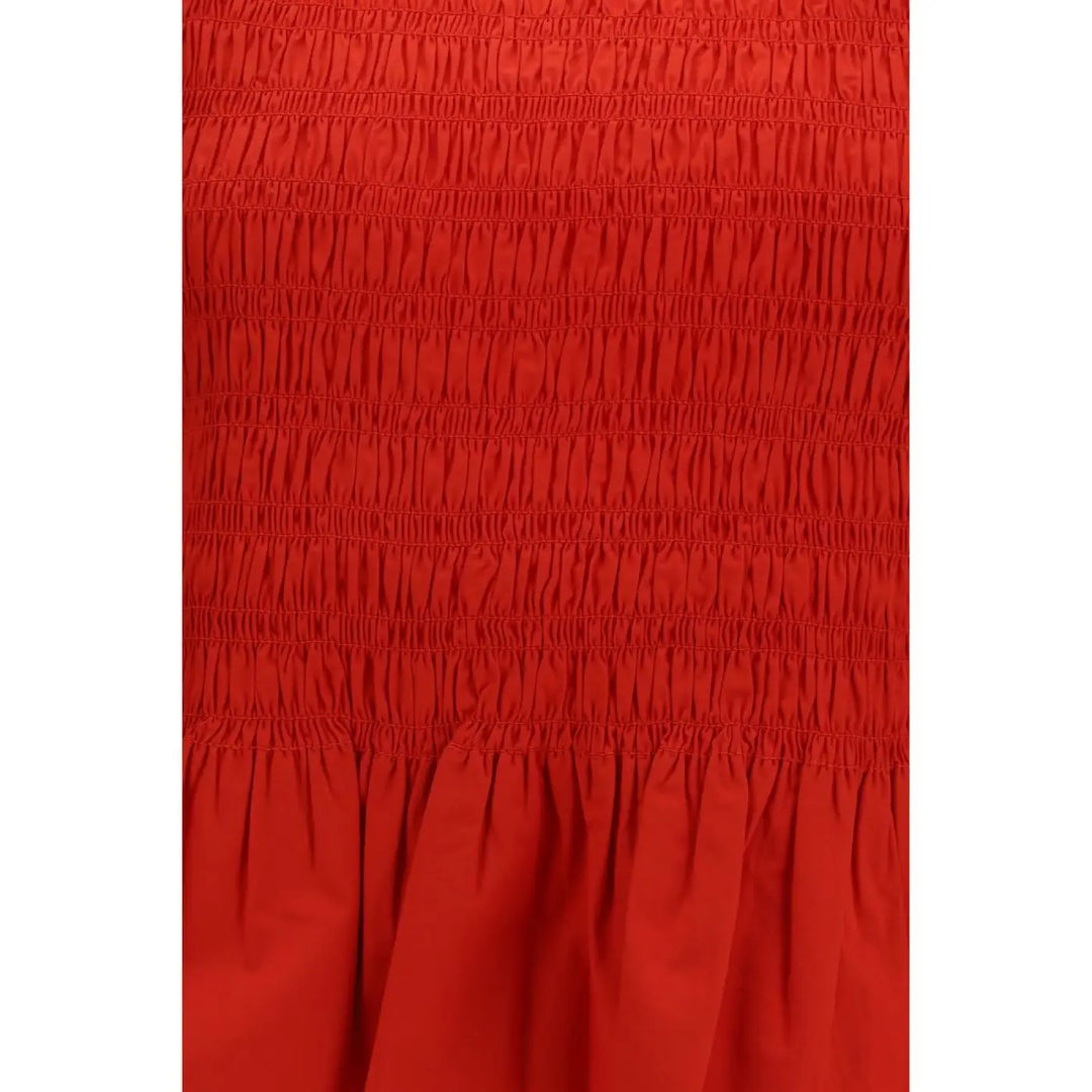 Ganni Red Cotton Blouse