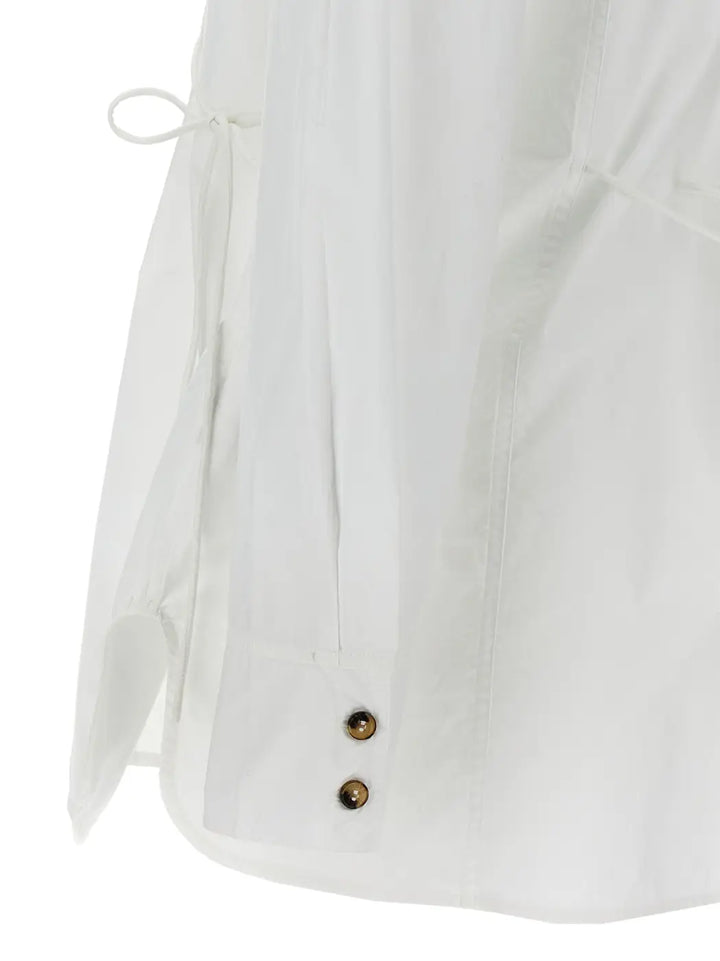 Ganni White Cotton Blouse