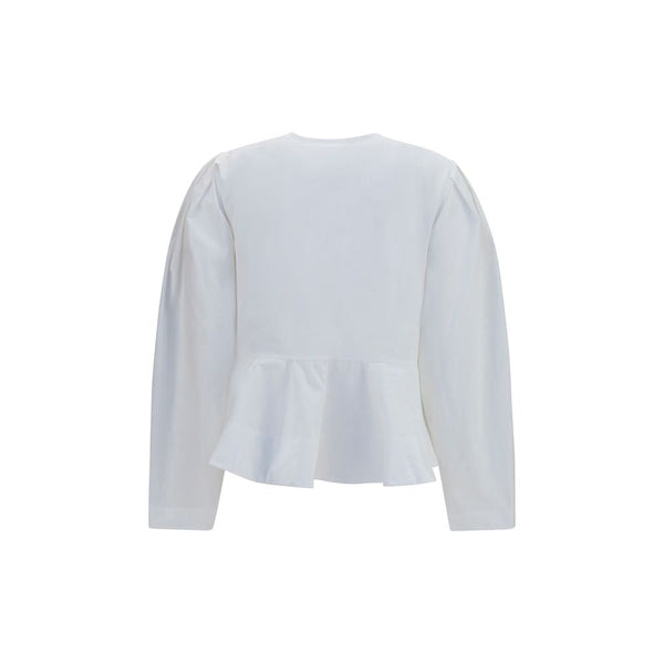 Ganni Blouses - Women’s White Cotton Blouse
