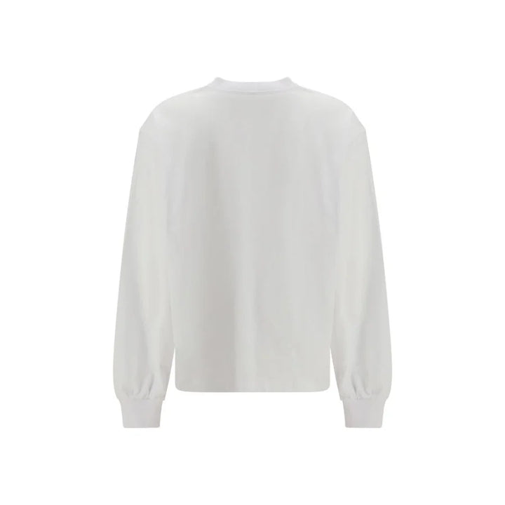 Ganni White Cotton Long Sleeve T-Shirt
