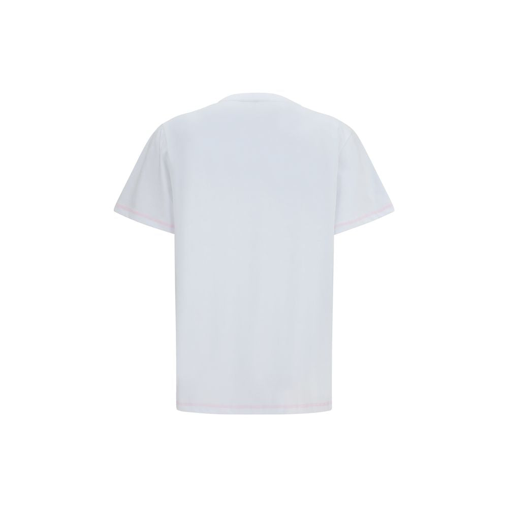 Ganni - White Cotton T-Shirt