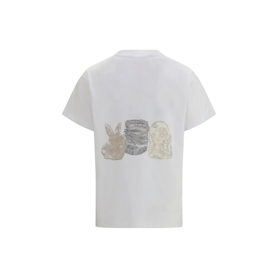 Ganni White Cotton T-Shirt