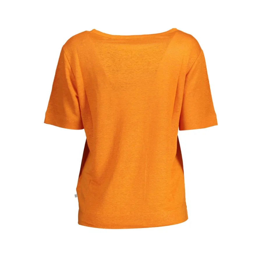 Gant Arancione Linen Women T-Shirt
