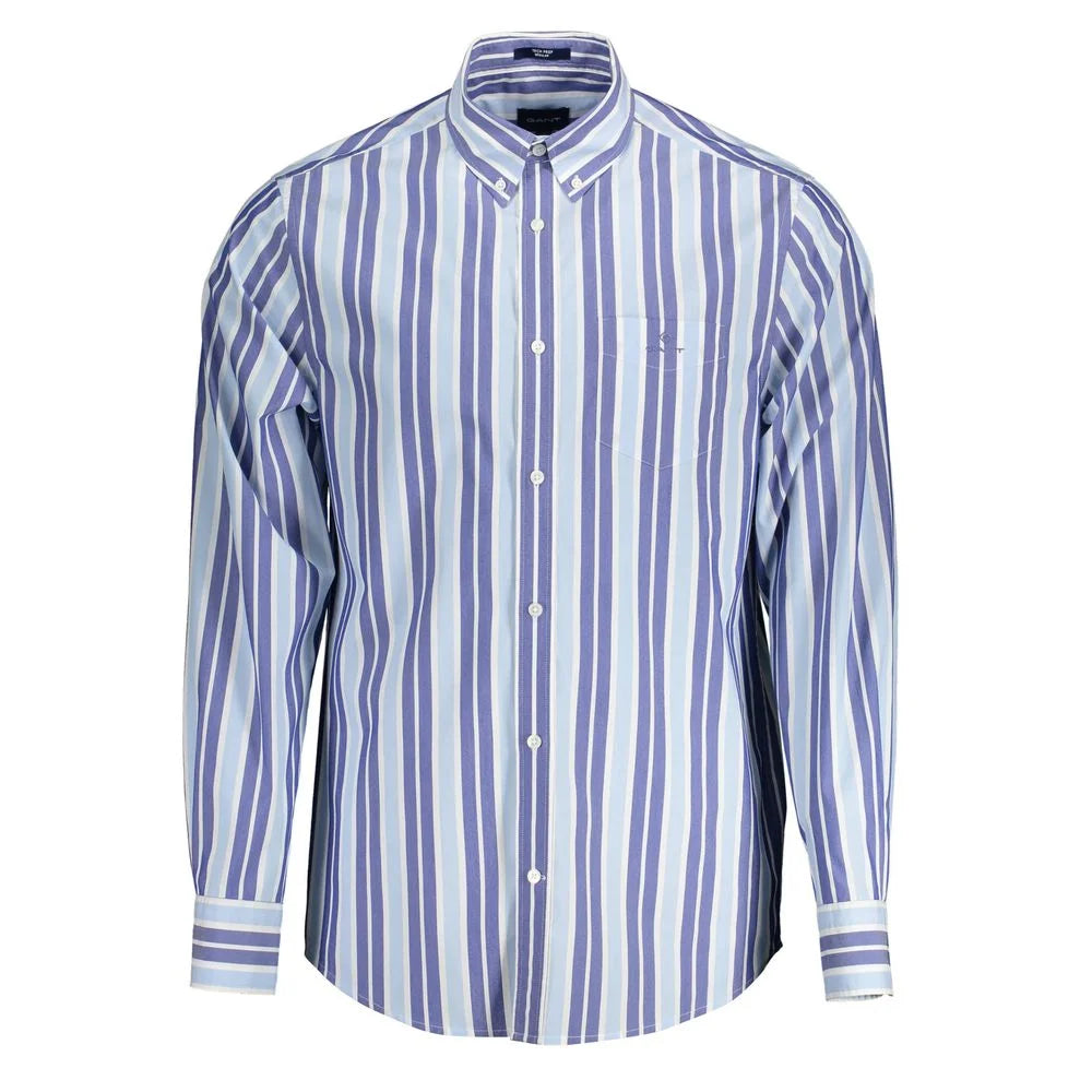 Gant Azzurro Cotton Men Shirt