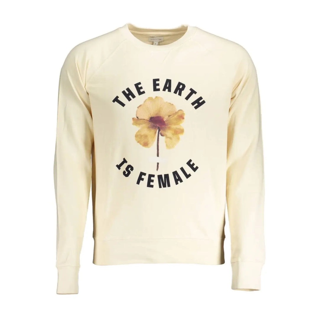 Gant Beige Cotton Men Sweatshirt