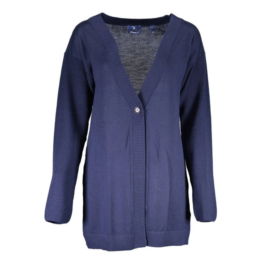 Gant Blu Wool Womens Cardigan