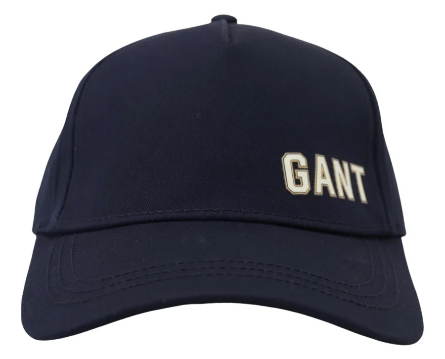 Gant Blue Cotton Logo Print Baseball Cap Casual Hat