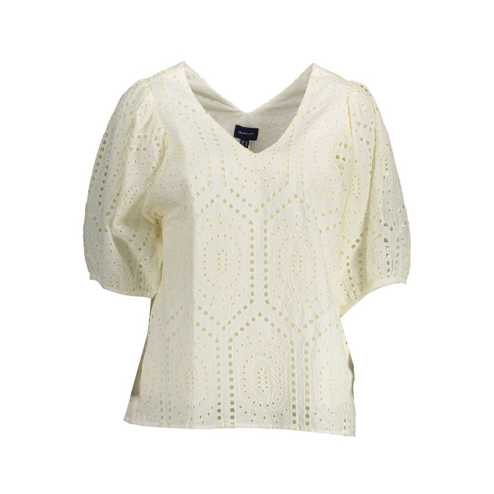 Gant - White Cotton Women T-Shirt