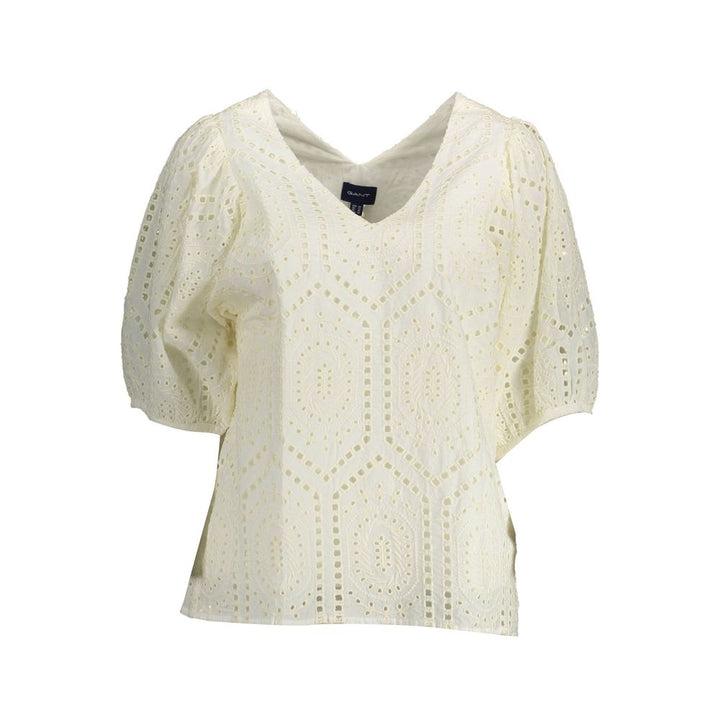 Gant - White Cotton Women T-Shirt