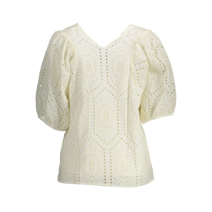 Gant White Cotton Women T-Shirt