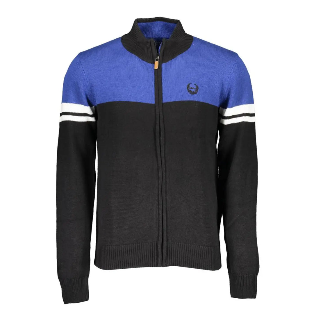 Gianmarco Venturi Black Cotton Men Cardigan