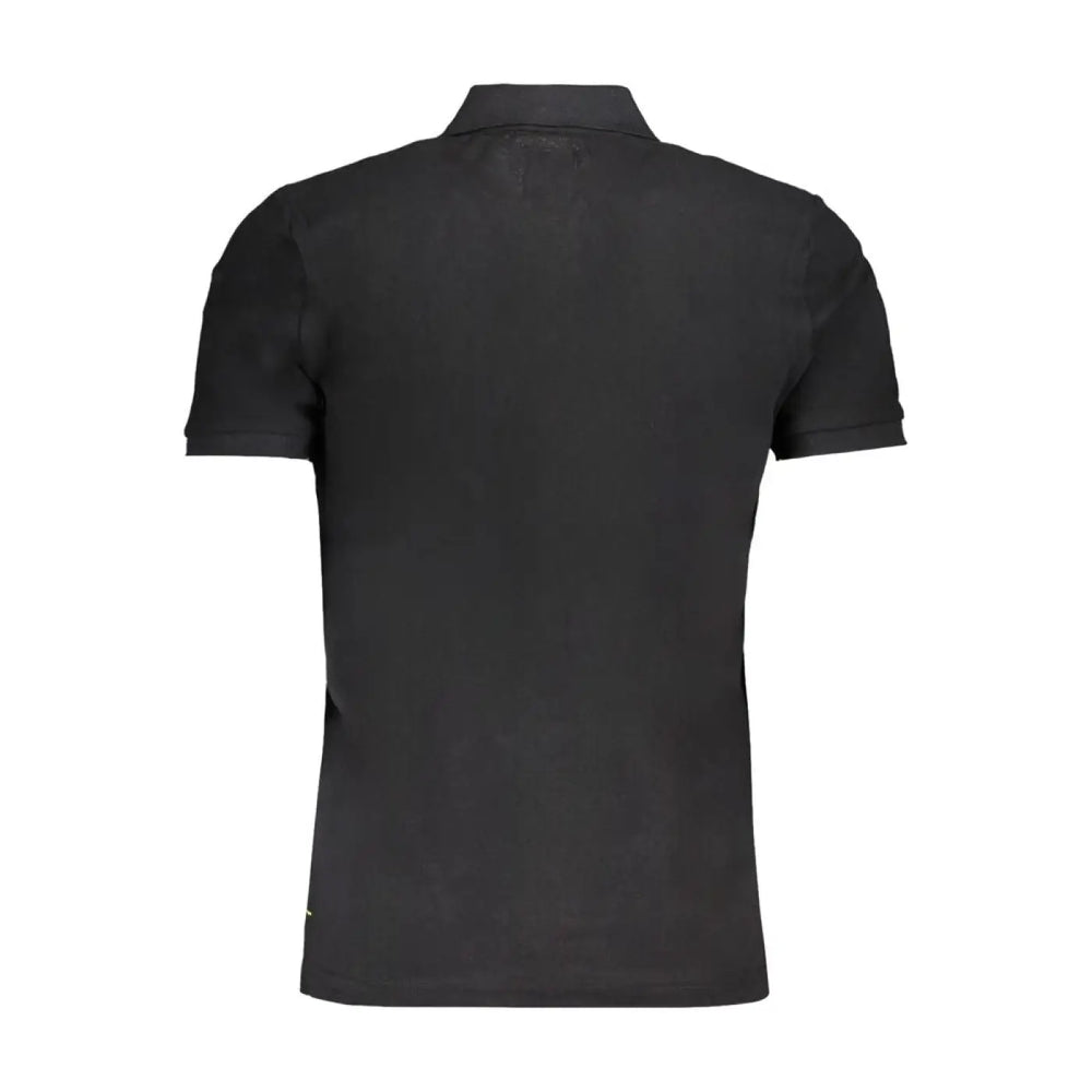 Gianmarco Venturi Black Cotton Men Polo Shirt