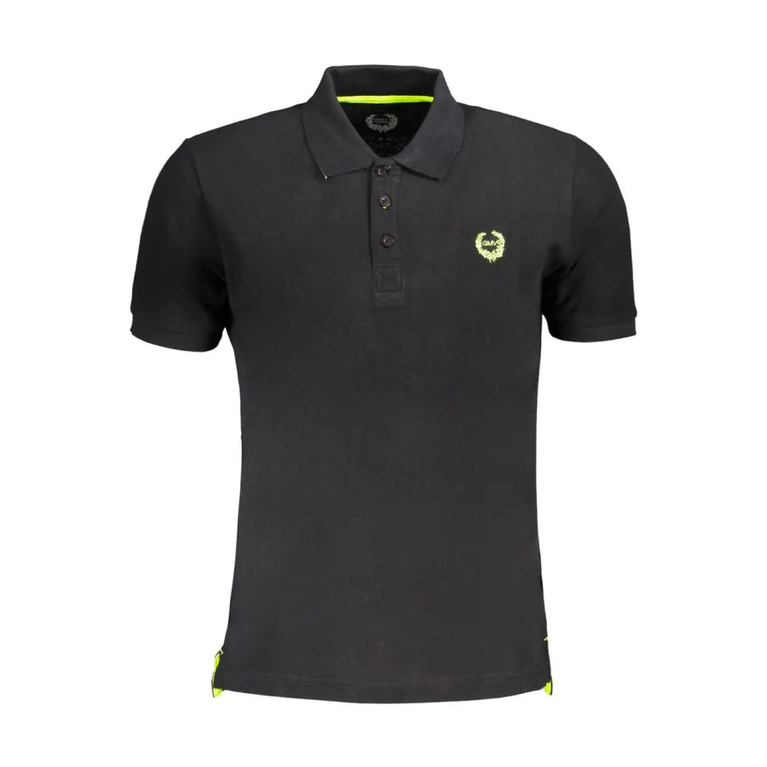 Gianmarco Venturi Black Cotton Men Polo Shirt