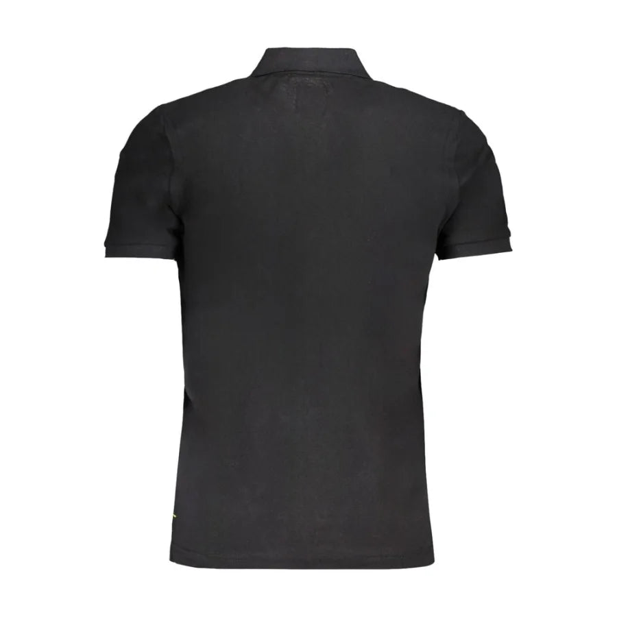 Gianmarco Venturi Black Cotton Men Polo Shirt