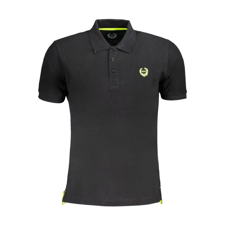 Gianmarco Venturi Black Cotton Men Polo Shirt