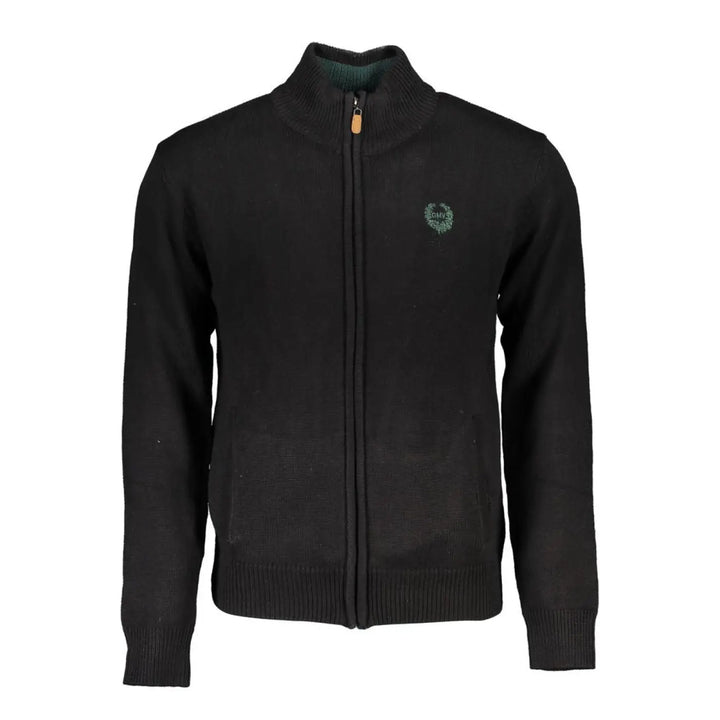 Gianmarco Venturi Black Cotton Men’s Cardigan