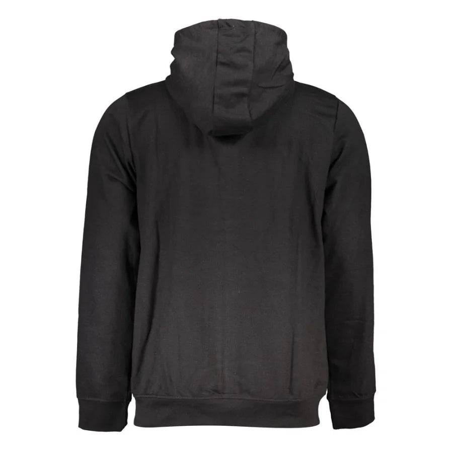 Gianmarco Venturi Black Cotton Men’s Hooded Sweatshirt
