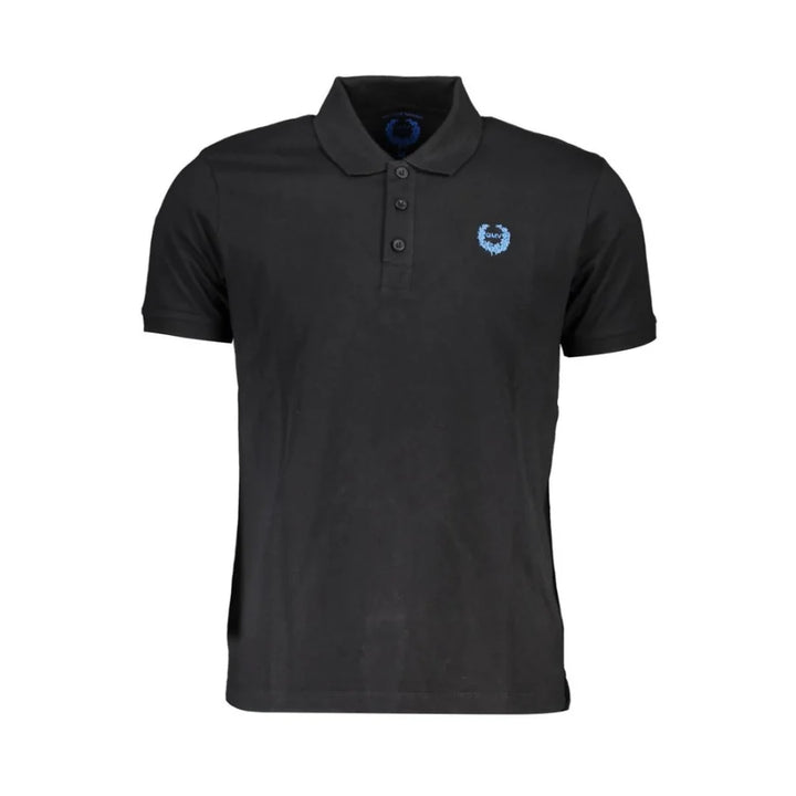 Gianmarco Venturi Black Cotton Men’s Polo Shirt