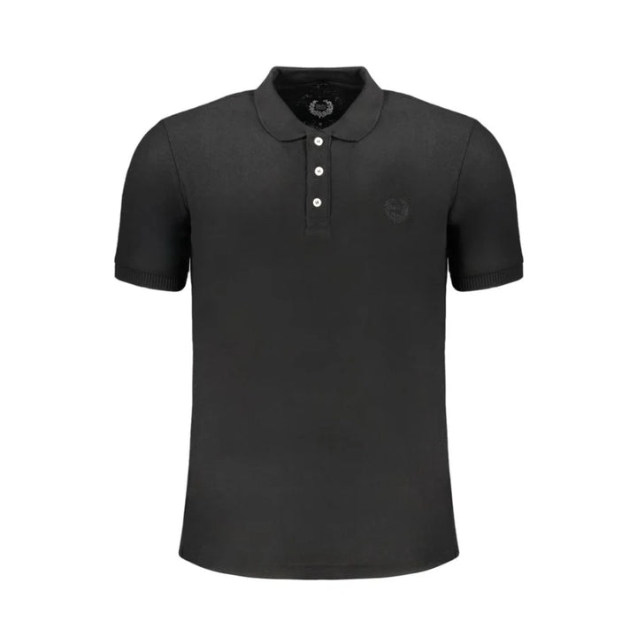 Gianmarco Venturi Black Cotton Men’s Polo Shirt