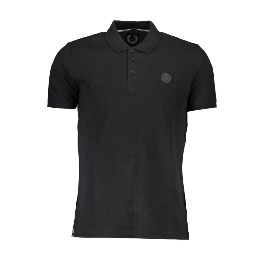 Gianmarco Venturi Black Cotton Men’s Polo Shirt