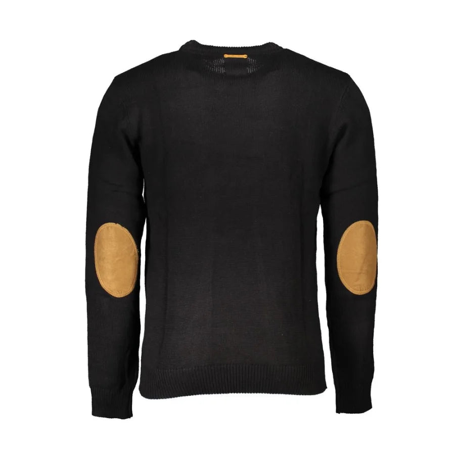 Gianmarco Venturi Black Cotton Men’s Sweater