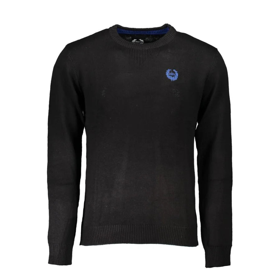 Gianmarco Venturi Black Cotton Men’s Sweater